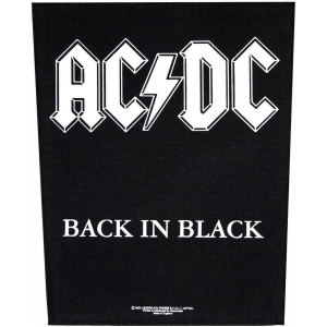 AC/DC In Black - 14" x 11" Back Patch