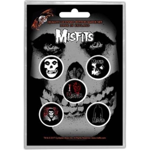 Misfits Skull Button set (pack of 5)