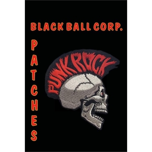 Punk Rock Skull Embroidered Patch - 4"x4"