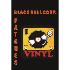 I Heart Vinyl - Woven Patch - 4" x 4"