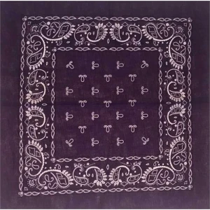 Paisley Bandana Purple 21" x 21"
