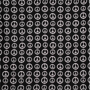 Peace Signs Bandana 21" x 21" - Cotton