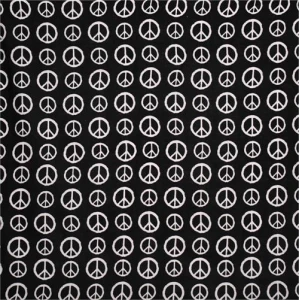 Peace Signs Bandana 21" x 21" - Cotton