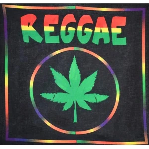 Reggae Leaf Bandana 21" x 21" - Cotton