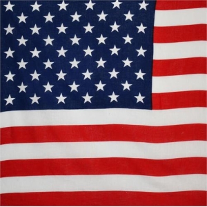 US Flag Bandana 21" x 21" - Cotton