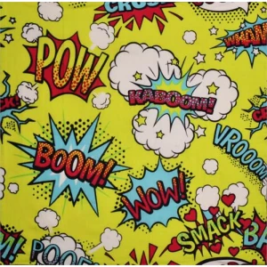 Cartoon Pow! Bandana 21" x 21" - Cotton