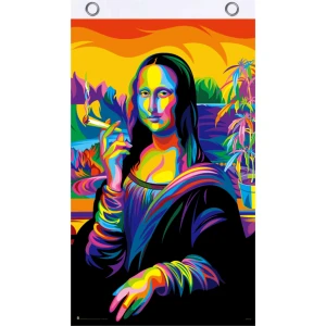 Mona Lisa Joint Blacklight Reactive Fly Flag 3' x 5'