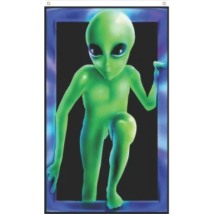 Alien Visitor Blacklight Reactive Fly Flag - 3' x 5'