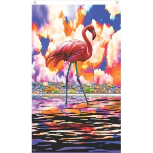 Flamingo Blacklight Reactive Fly Flag - 3' x 5'