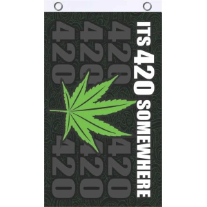 It's 420 Somewhere Fly Flag 3' x 5'
