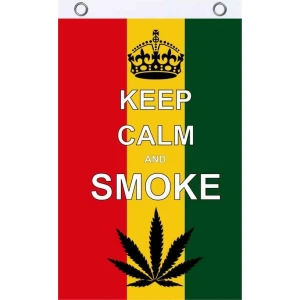 Keep Calm & Smoke Weed Fly Flag 3' x 5'