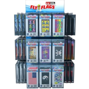 Fly Flags? - Rotating Display - 20 Licensed Styles - 108 pcs