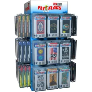 Fly Flags? - Rotating Display - Mixed Styles (12 Standard, 12 Licensed, 12 Blacklight) - 108pcs