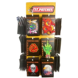 Fly Patches? - Mixed Styles - Rotating Display - 144pcs Carded