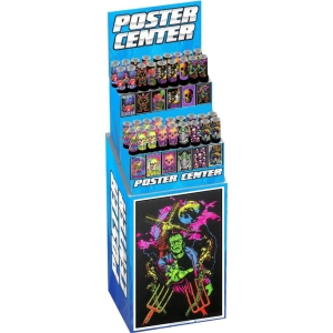 Halloween Themed Blacklight Posters Pre-Pack 6 Design Display - 36pc