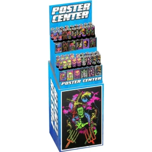 Halloween Themed Blacklight Posters Pre-Pack 6 Design Display - 36pc