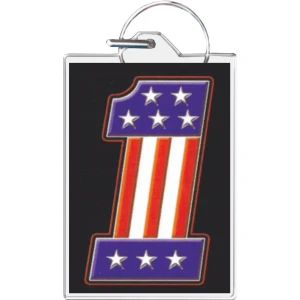 #1 Patriotic Keychain - 1.5" x 2"