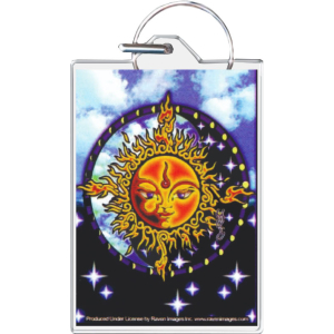 Sun Face - Mikio Kennedy Keychain - 1.5" x 2"