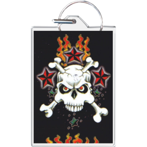 Skull & Crossbones Keychain - 1.5" x 2"