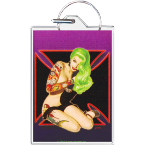 Tattoo Girl Keychain - 1.5" x 2"