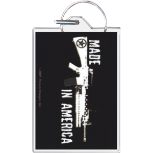 Made In America - Machine Gun Keychain - 1.5" x 2"
