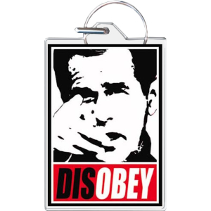 Disobey Keychain - 1.5" x 2"
