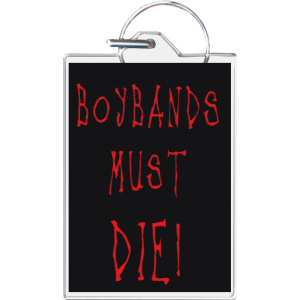 Boy Bands Must Die! Keychain - 1.5" x 2"