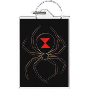 Black Widow Keychain - 1.5" x 2"