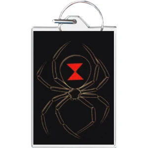 Black Widow Keychain - 1.5" x 2"