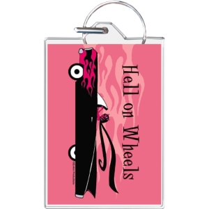 Hell On Wheel Keychain - 1.5" x 2"