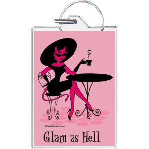 Glam As Hell Caf? Keychain - 1.5" x 2"