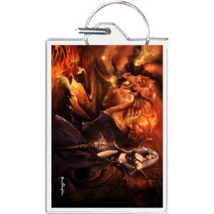 Dragon's Keeper By Renee Biertempfel Keychain 1.5" x 2"