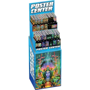 Non-Flocked Blacklight Posters Pre-Pack 12 Design Display - 72pc