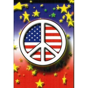 Postcard - Peace Flag & Star - Clearance - Min. 12 Per Style