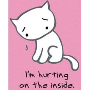 Postcard - Kitty Hurting - Clearance - Min. 12 Per Style