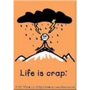 Magnet - Yoga Life Is Crap - Clearance - Min. 12 Per Style