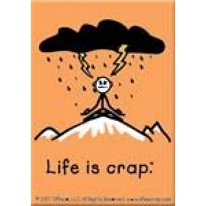 Magnet - Yoga Life Is Crap - Clearance - Min. 12 Per Style