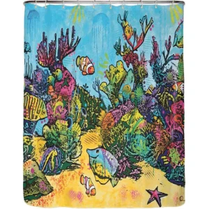 Shower Swag? Coral Reef by Dean Russo Shower Curtain - 72" x 72"