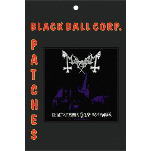 Mayhem - De Mysteriis Dom Sathanas 4" x 4" Printed Woven Patch