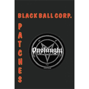 Onslaught - Pentagram - 3.5" Round Printed Woven Patch