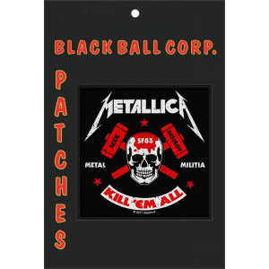 Metallica - Metal Militia 4" x 4" Printed Woven Patch