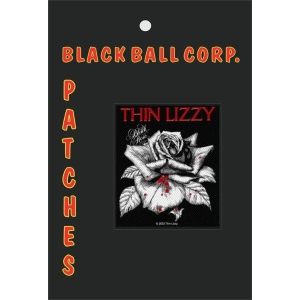 Thin Lizzy - Black Rose 3" x 4" Printed Woven Patch