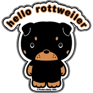 Hello Rottwieler - Sticker - Closeout