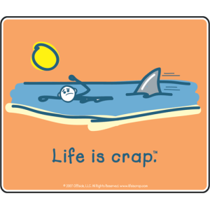 Life Is Crap - Swimming - Sticker - Closeout