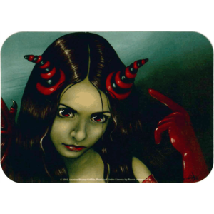 Strangeling - Red Vinyl Fairy Large Sticker 2 1/2" x 3 3/4" - Clearance