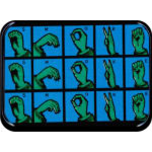 Smoke Sign Language - Large Sticker 2 1/2" x 3 3/4" - Clearance