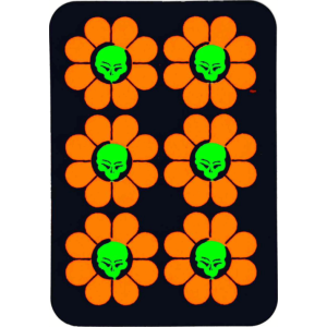 Daisy Skulls Large Sticker 2 1/2" x 3 3/4" - Clearance