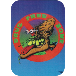 Drug Free Zone - Large Sticker 2 1/2" x 3 3/4" - Clearance