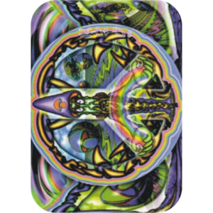 Purple And Green Shroom Large Sticker 2 1/2" x 3 3/4" - Clearance