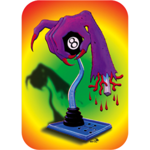 Claw - 8 Ball - Large Sticker 2 1/2" x 3 3/4" - Clearance
